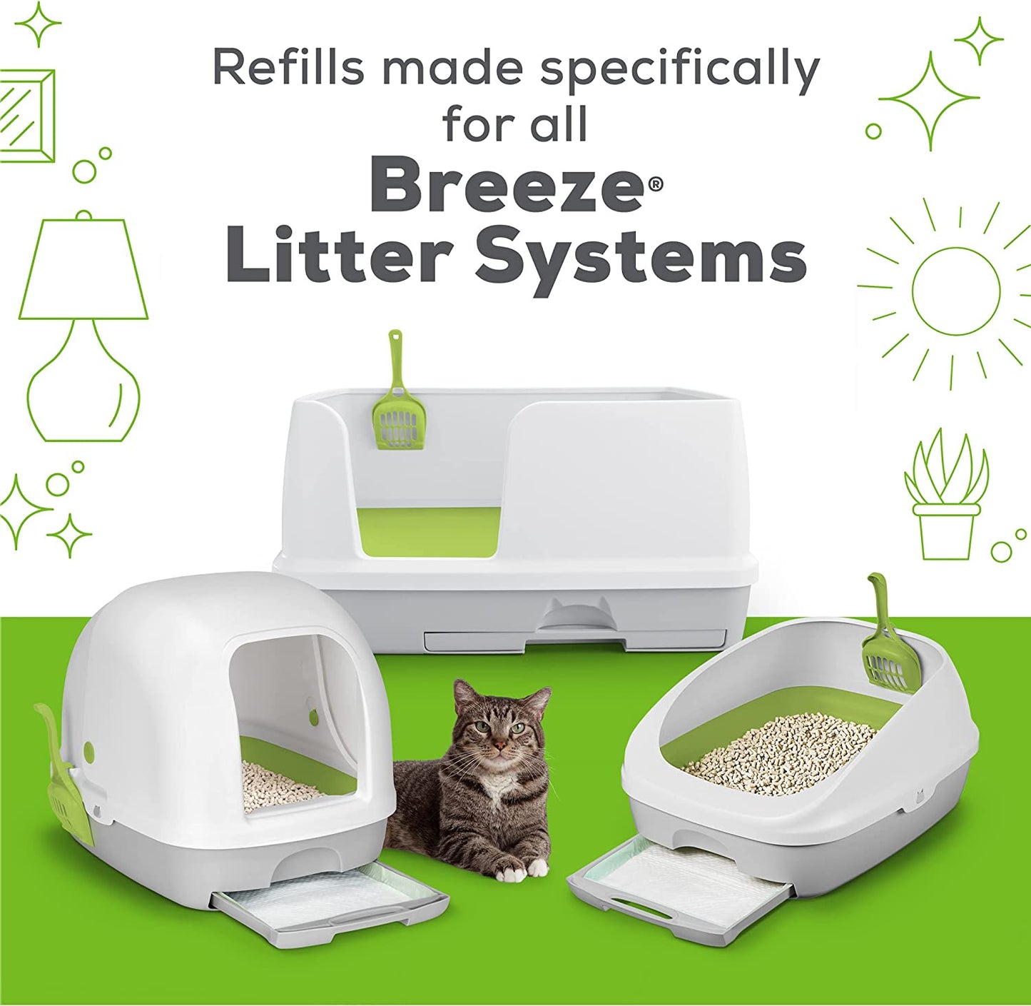 Purina Scented Litter Pellets, Breeze Enhanced Refill Litter Pellets in Recyclable Box - (4) 7 Lb. Bags