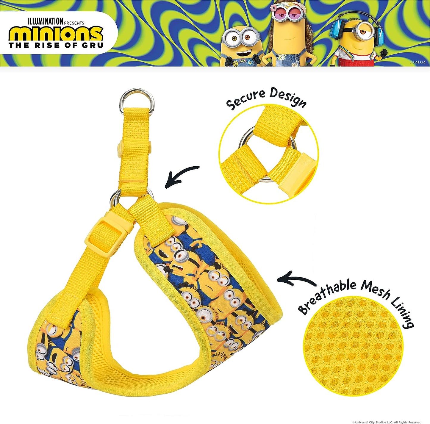 the Rise of Gru Dog Harness, Yellow Dog Harness - More than a Minion No Pull Dog Harness - Puppy Harness, Dog Harness, Harness, Despicable Me Dog Harness, Dog Gru Harness