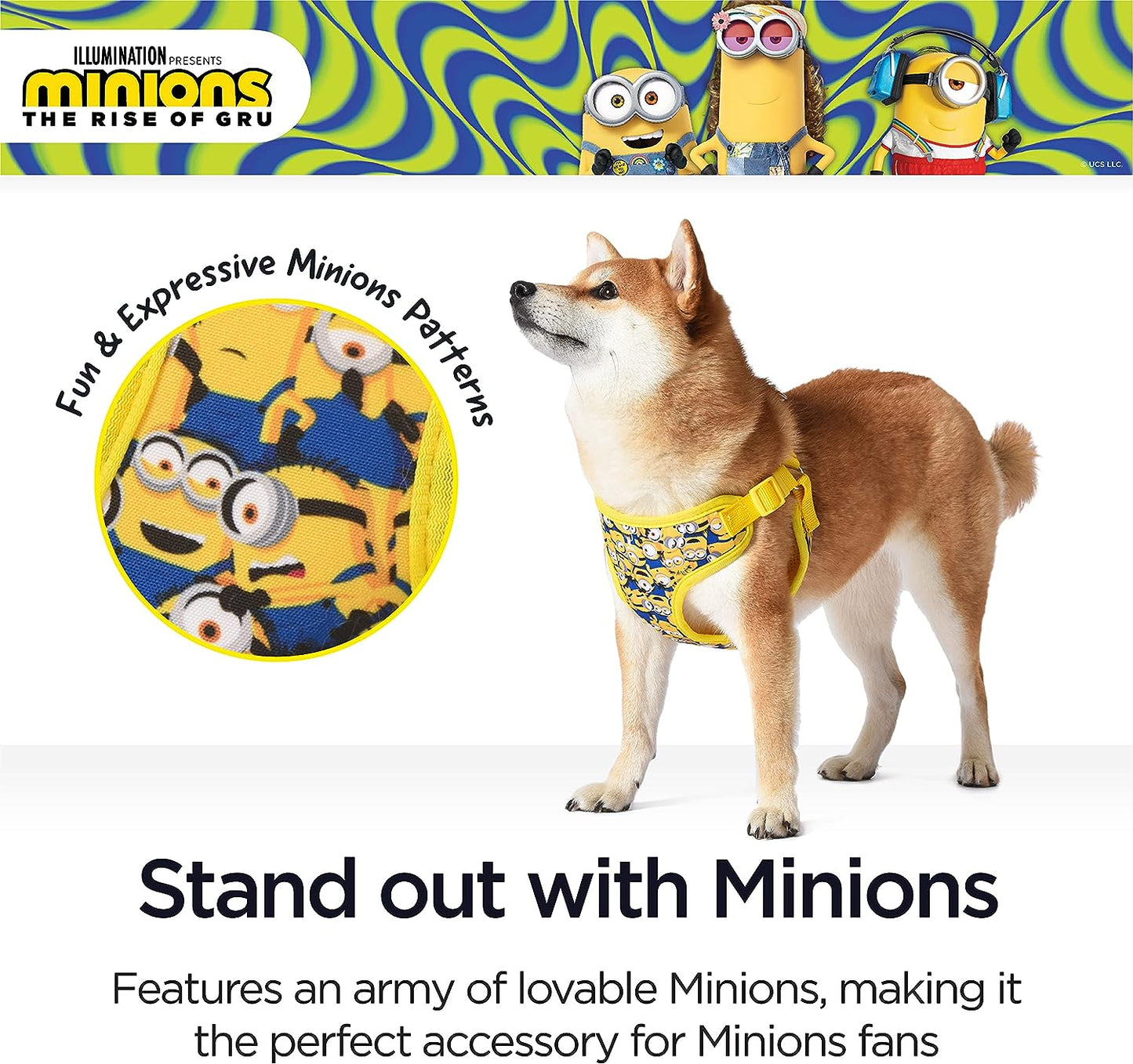 the Rise of Gru Dog Harness, Yellow Dog Harness - More than a Minion No Pull Dog Harness - Puppy Harness, Dog Harness, Harness, Despicable Me Dog Harness, Dog Gru Harness