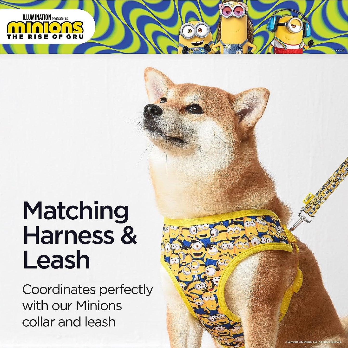 the Rise of Gru Dog Harness, Yellow Dog Harness - More than a Minion No Pull Dog Harness - Puppy Harness, Dog Harness, Harness, Despicable Me Dog Harness, Dog Gru Harness