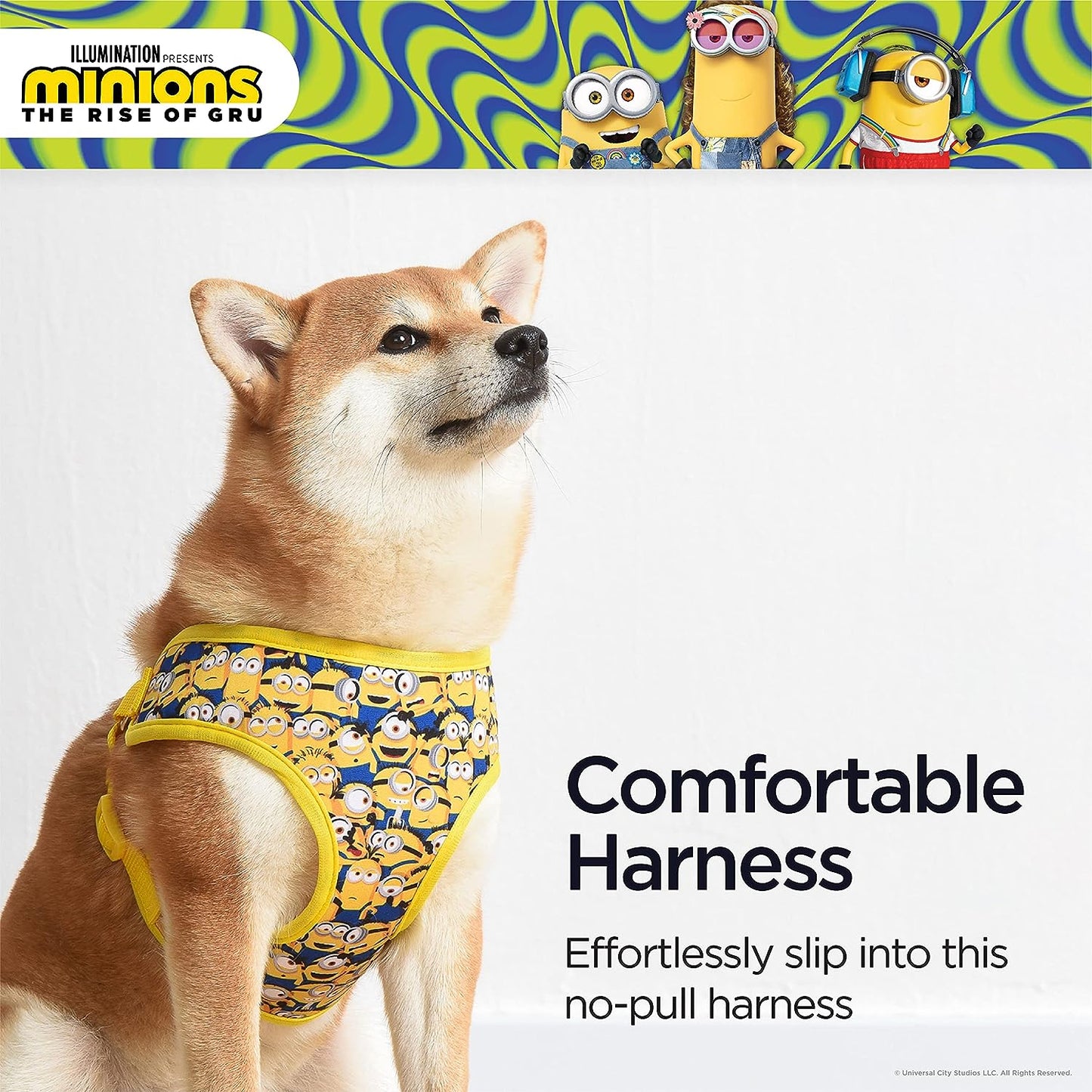 the Rise of Gru Dog Harness, Yellow Dog Harness - More than a Minion No Pull Dog Harness - Puppy Harness, Dog Harness, Harness, Despicable Me Dog Harness, Dog Gru Harness